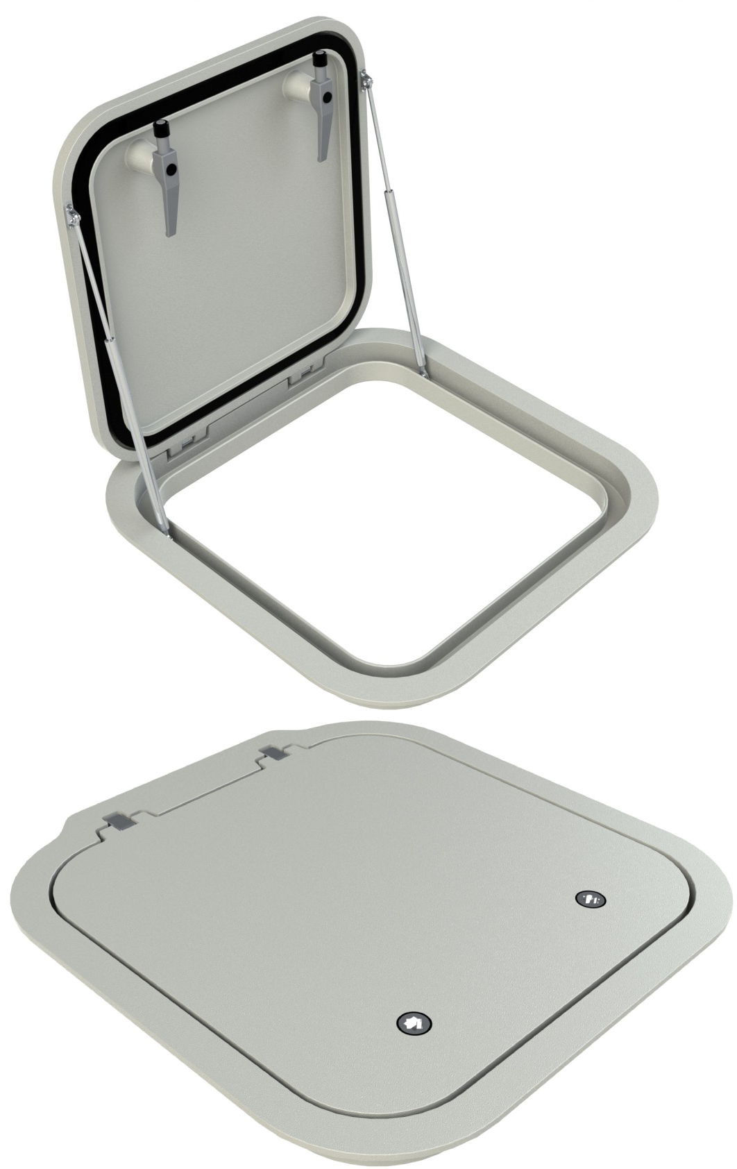 thumbnail image 2 of 17.3x12.4 Inch Boat Hatch Cover - Rectangle Marine Deck Storage Lid For Kayak & Yacht 2 of 14